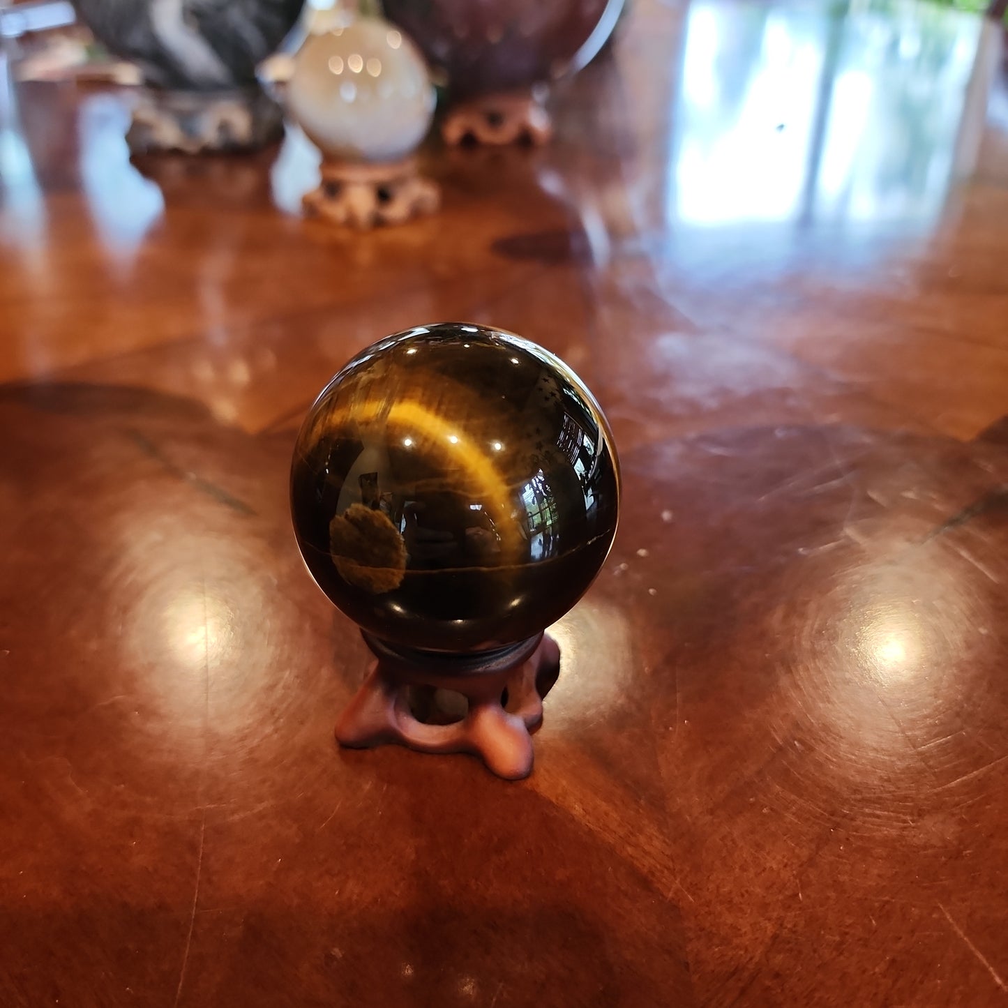 Tiger eye sphere