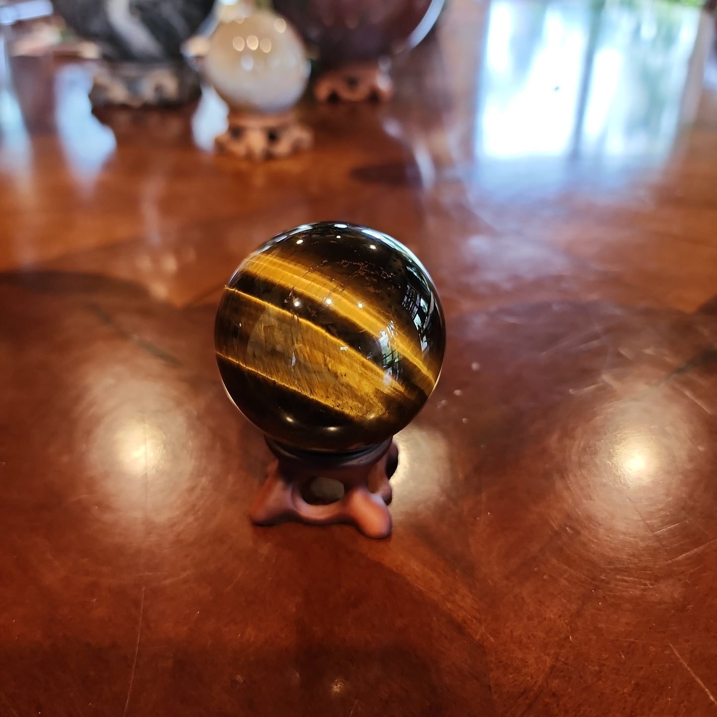 Tiger eye sphere