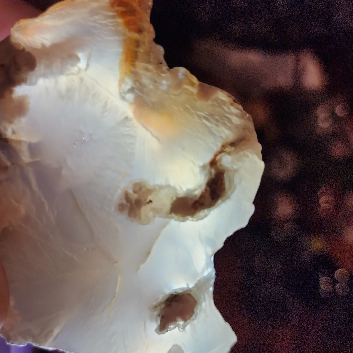 Flower agate slab