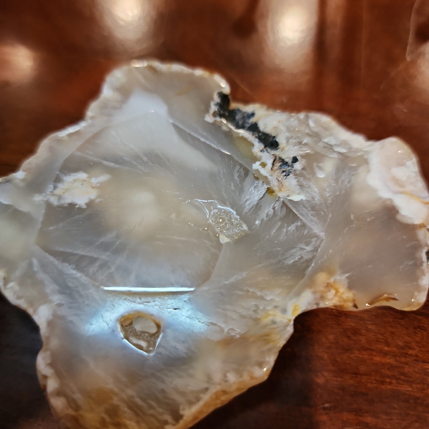 Flower agate slab