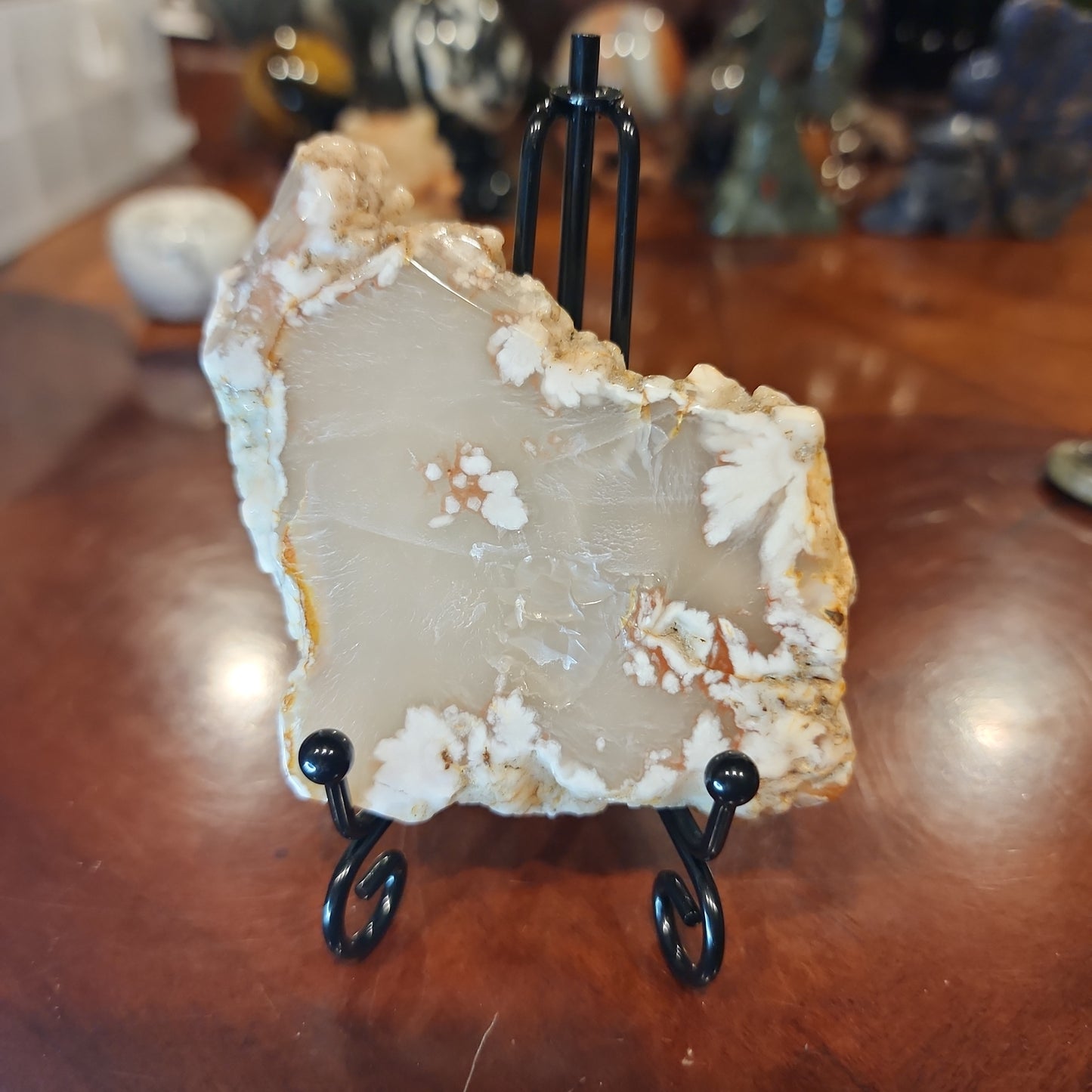 Flower agate slab