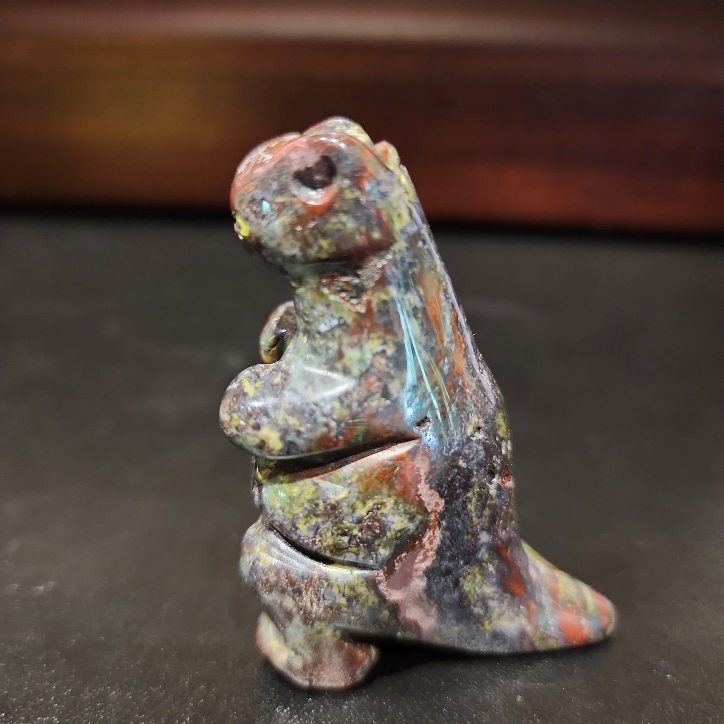 Dragon blood T-Rex carving