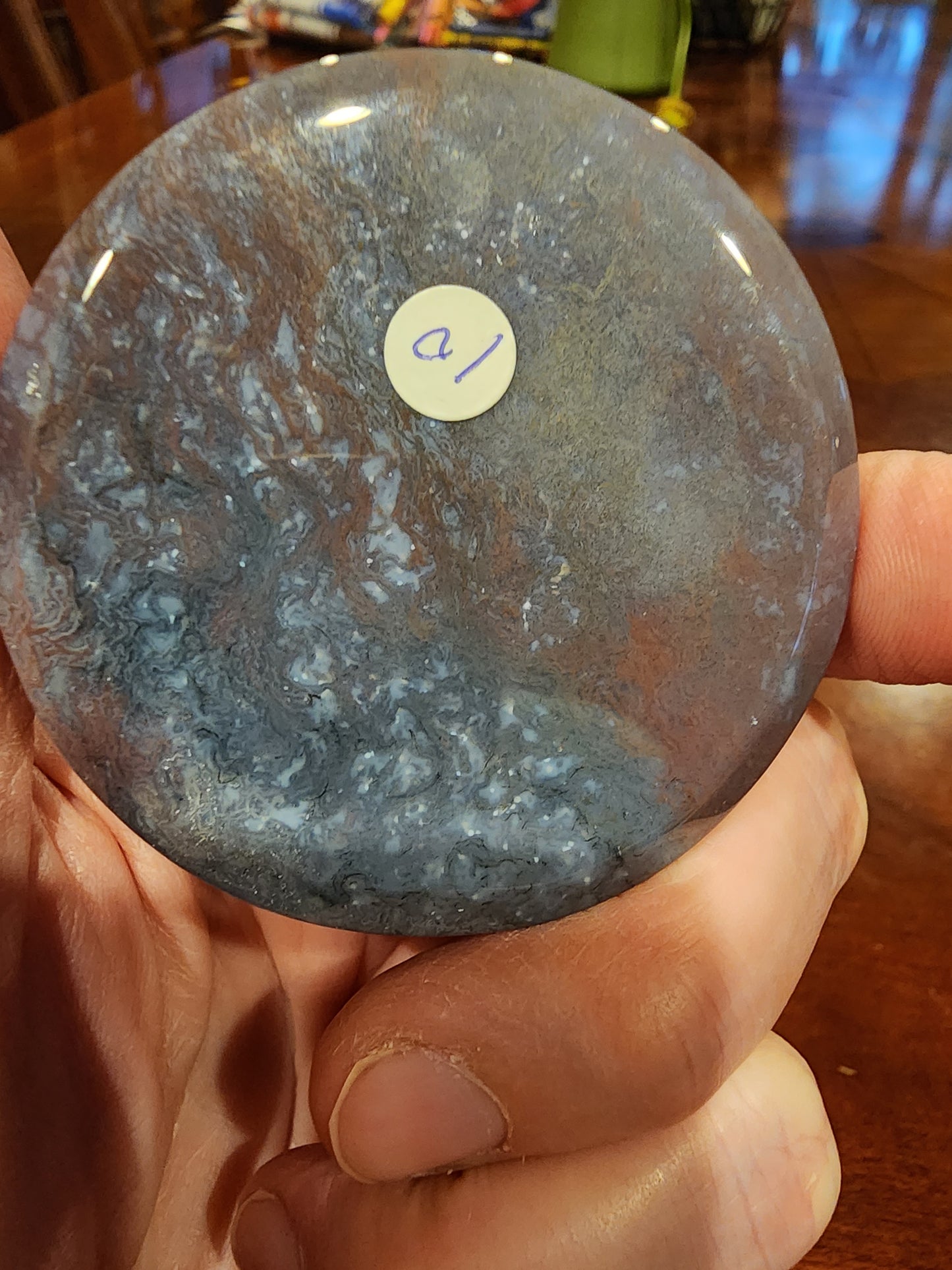 Ocean jasper sphere holder
