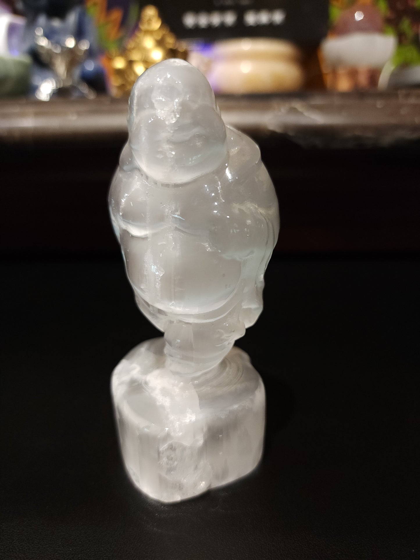 Selenite Buddha Carving