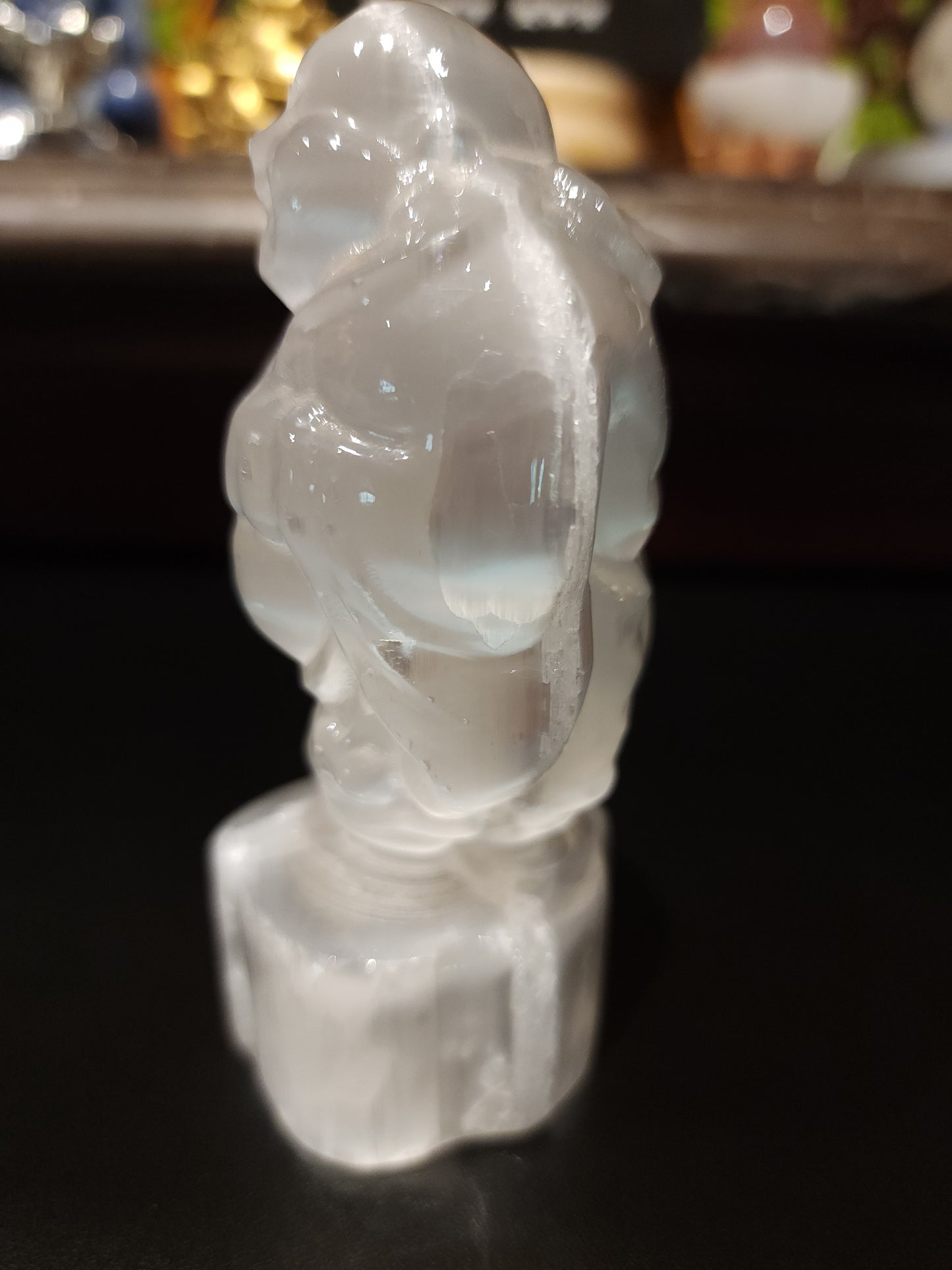 Selenite Buddha Carving