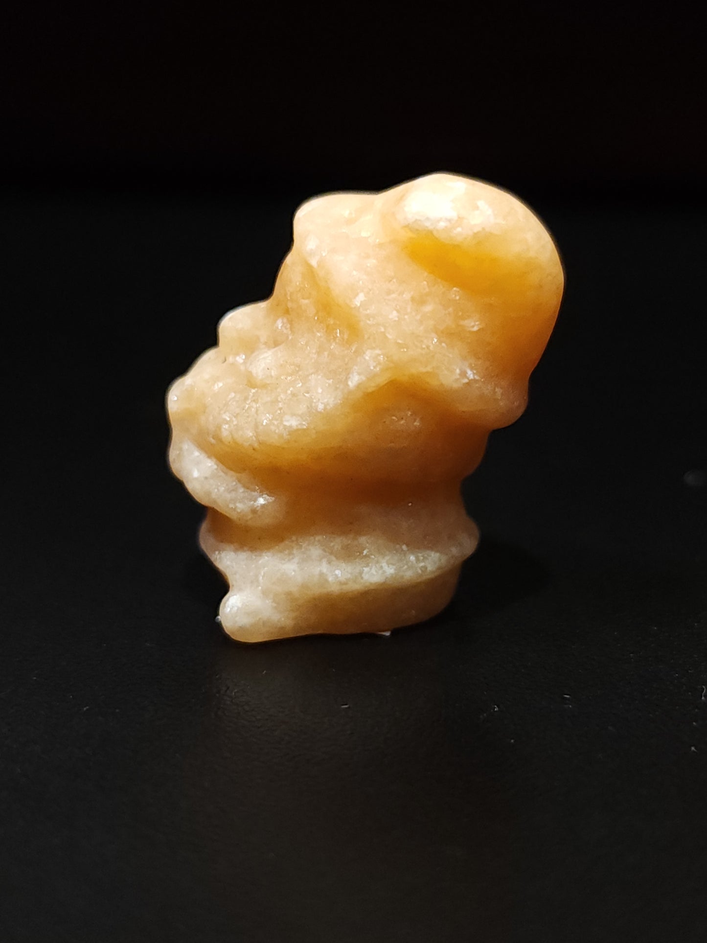 Calcite santa carving
