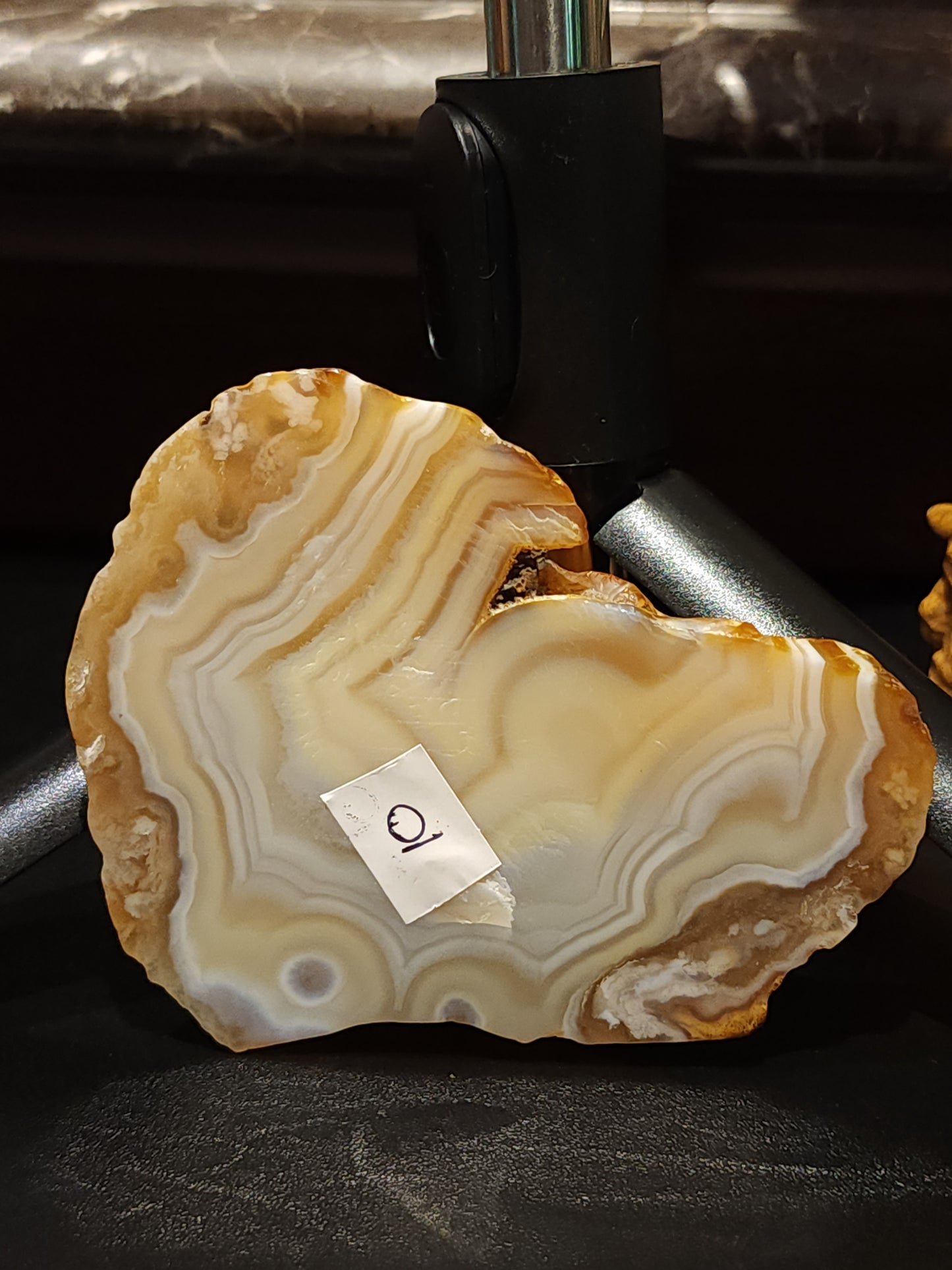 Flower agate slab