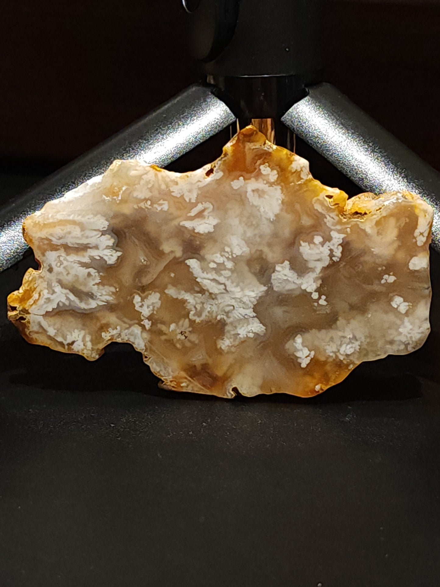 Flower agate slab