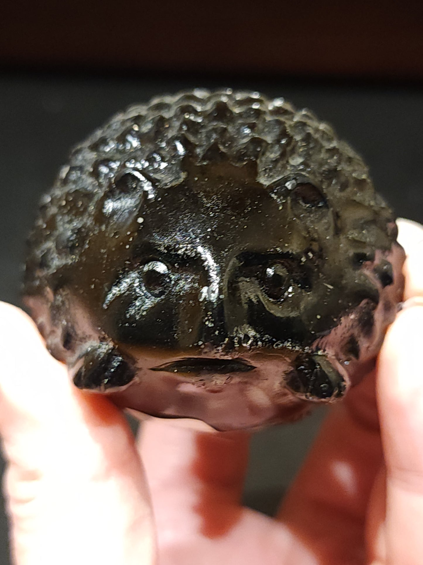 Black obsidian hedgehog