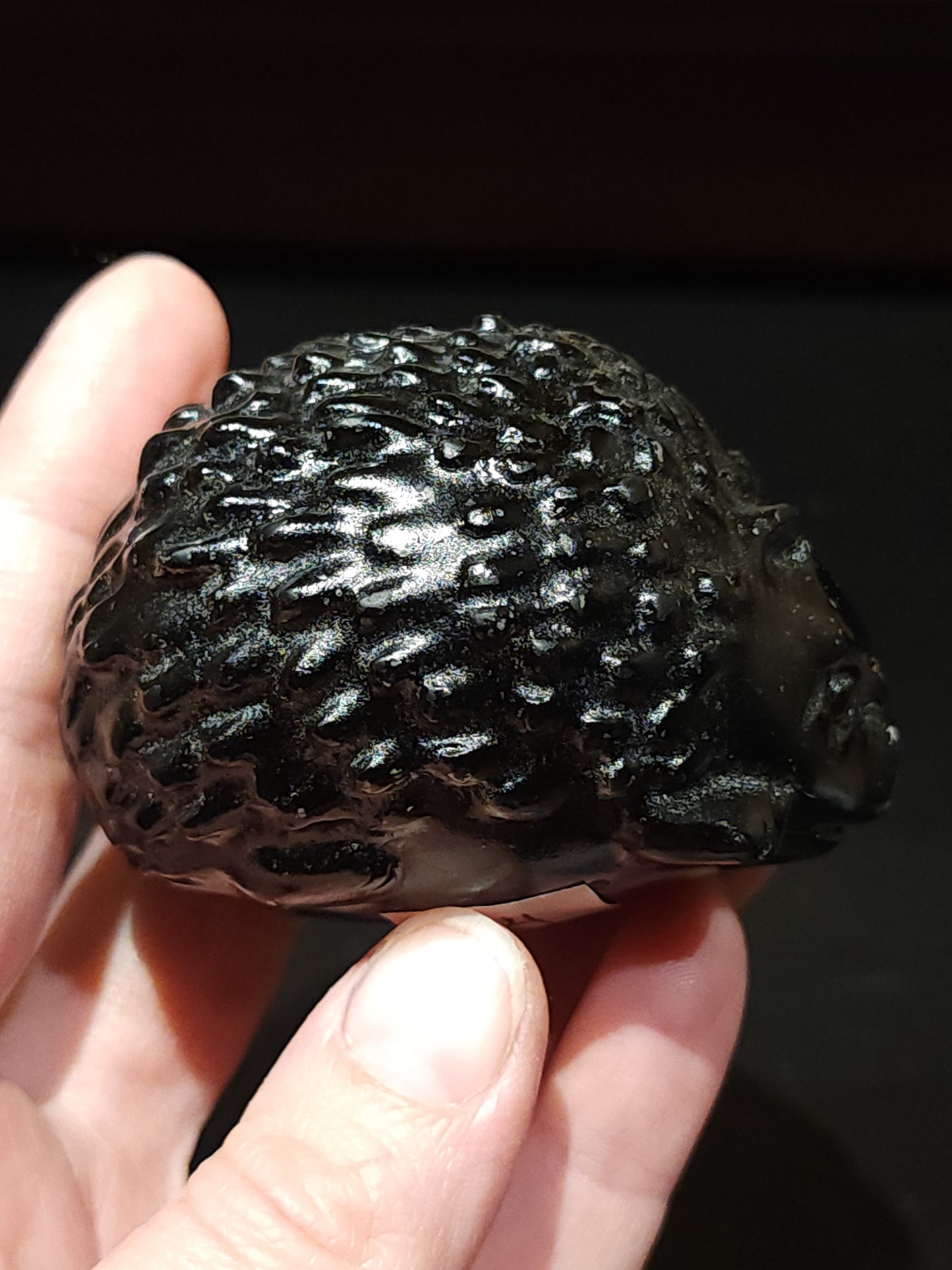 Black obsidian hedgehog