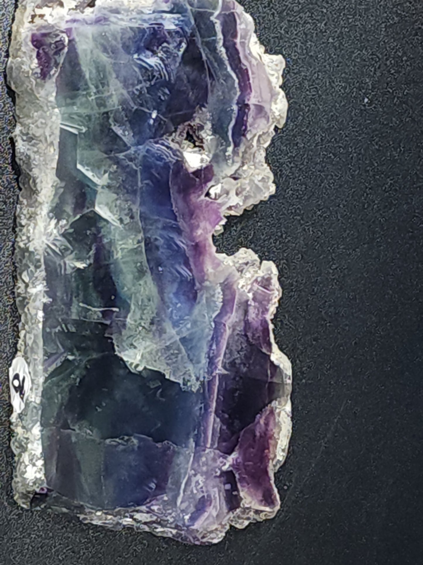 Rainbow fluorite slab