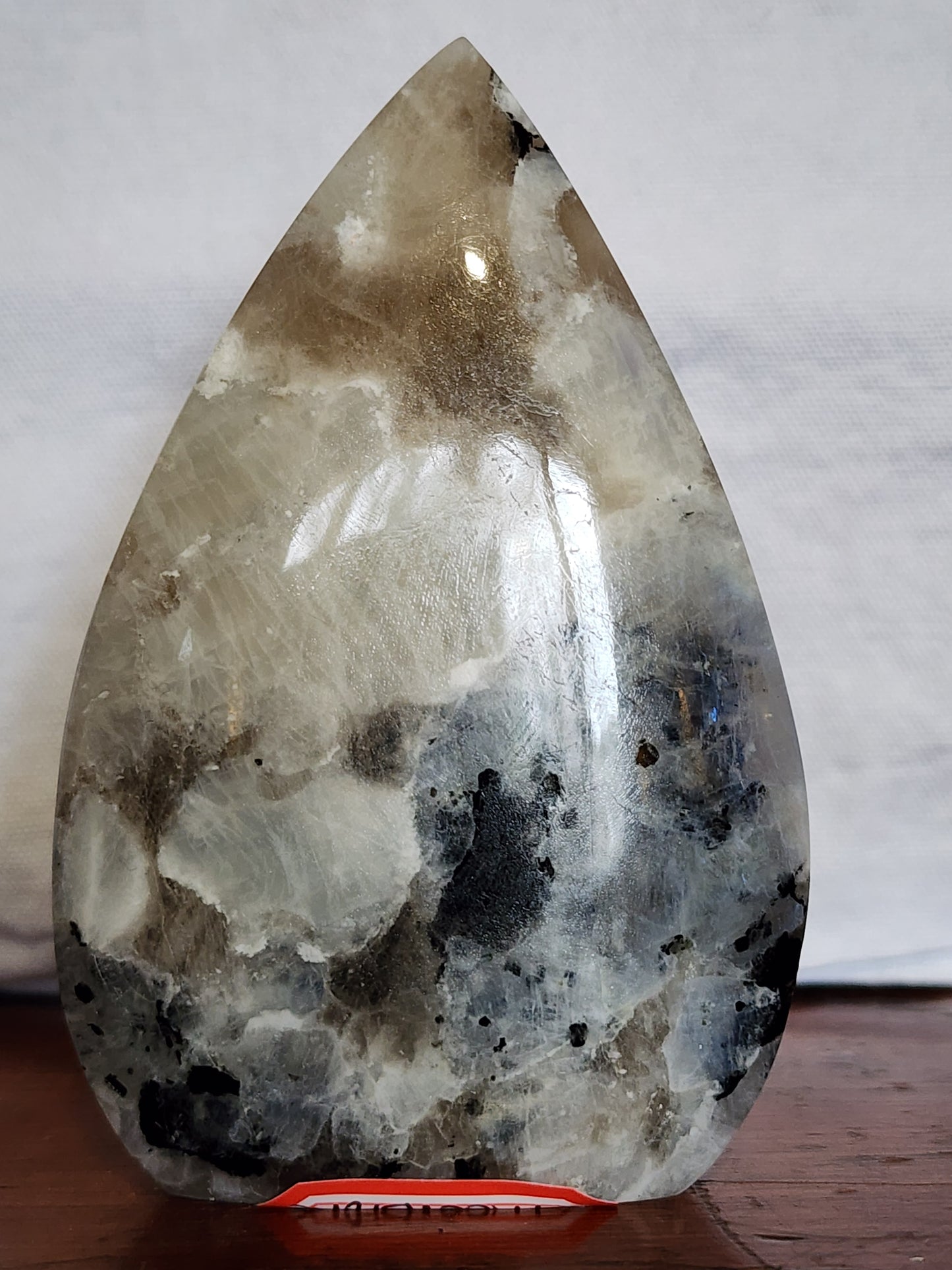 White moonstone teardrop