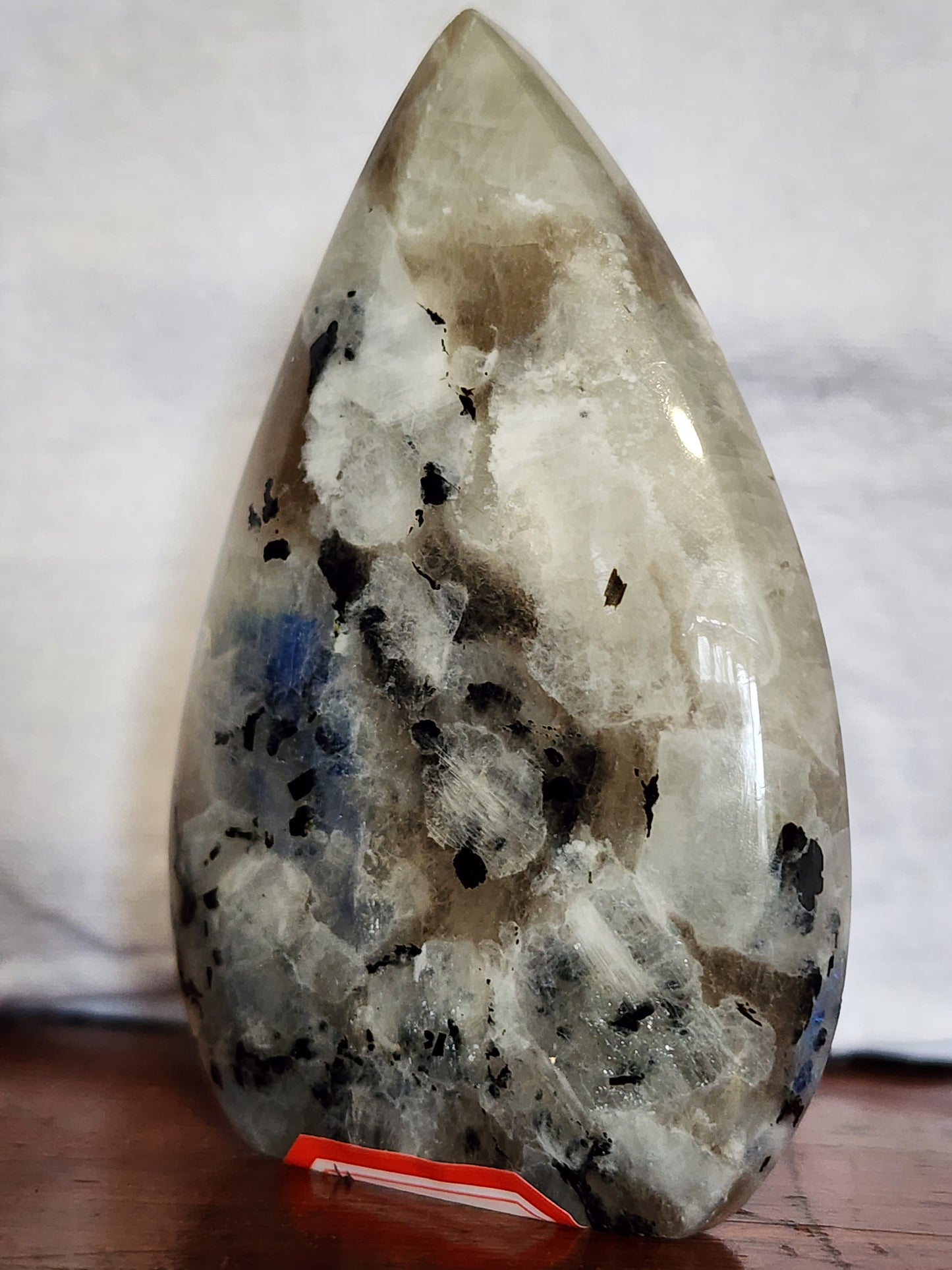 White moonstone teardrop