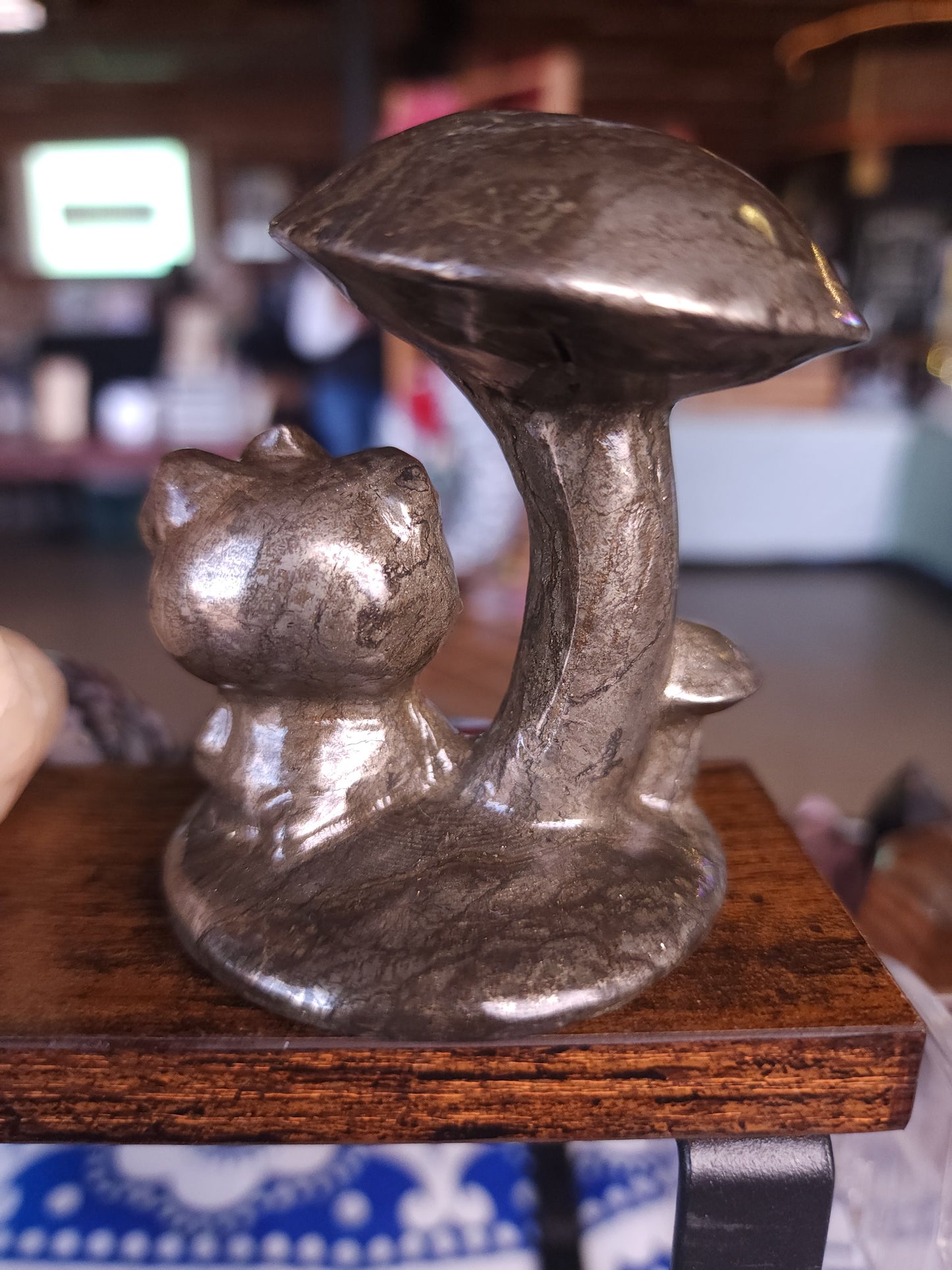 Pyrite Kitty/Mushroom Carving