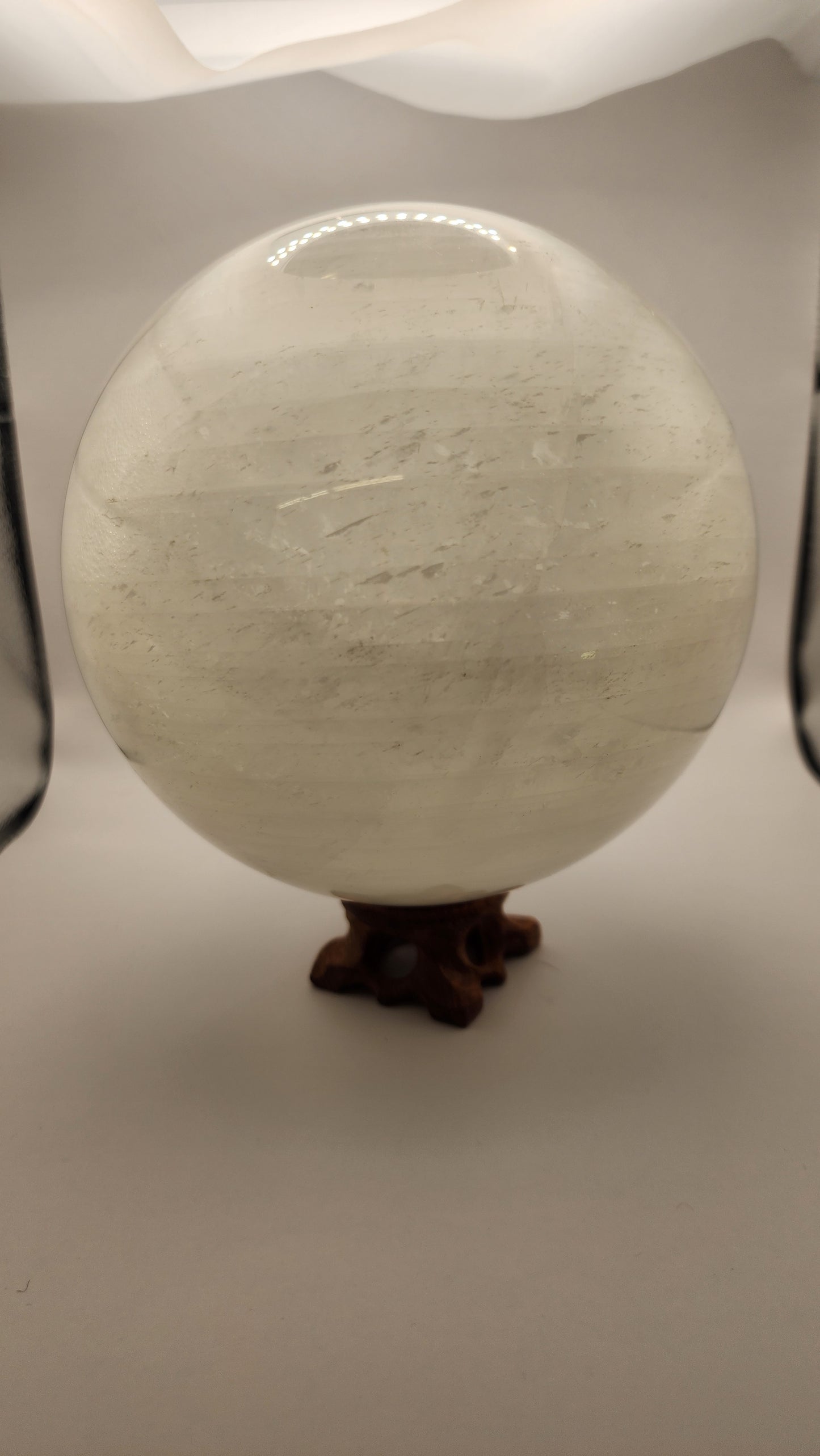 Large White calcite sphere