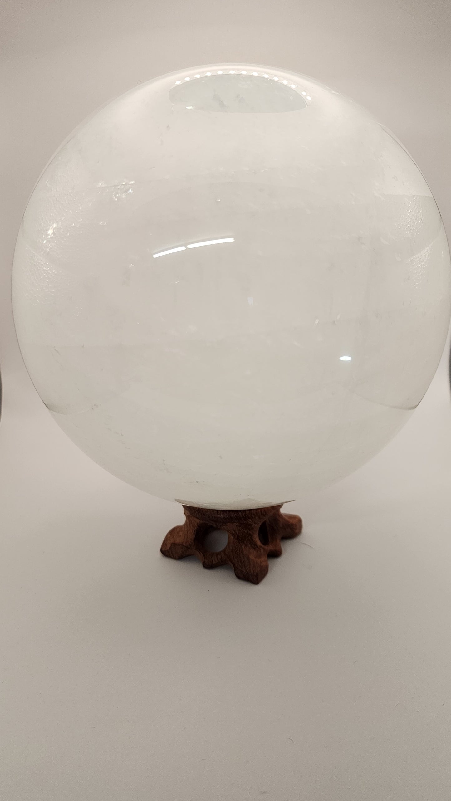 Large White calcite sphere