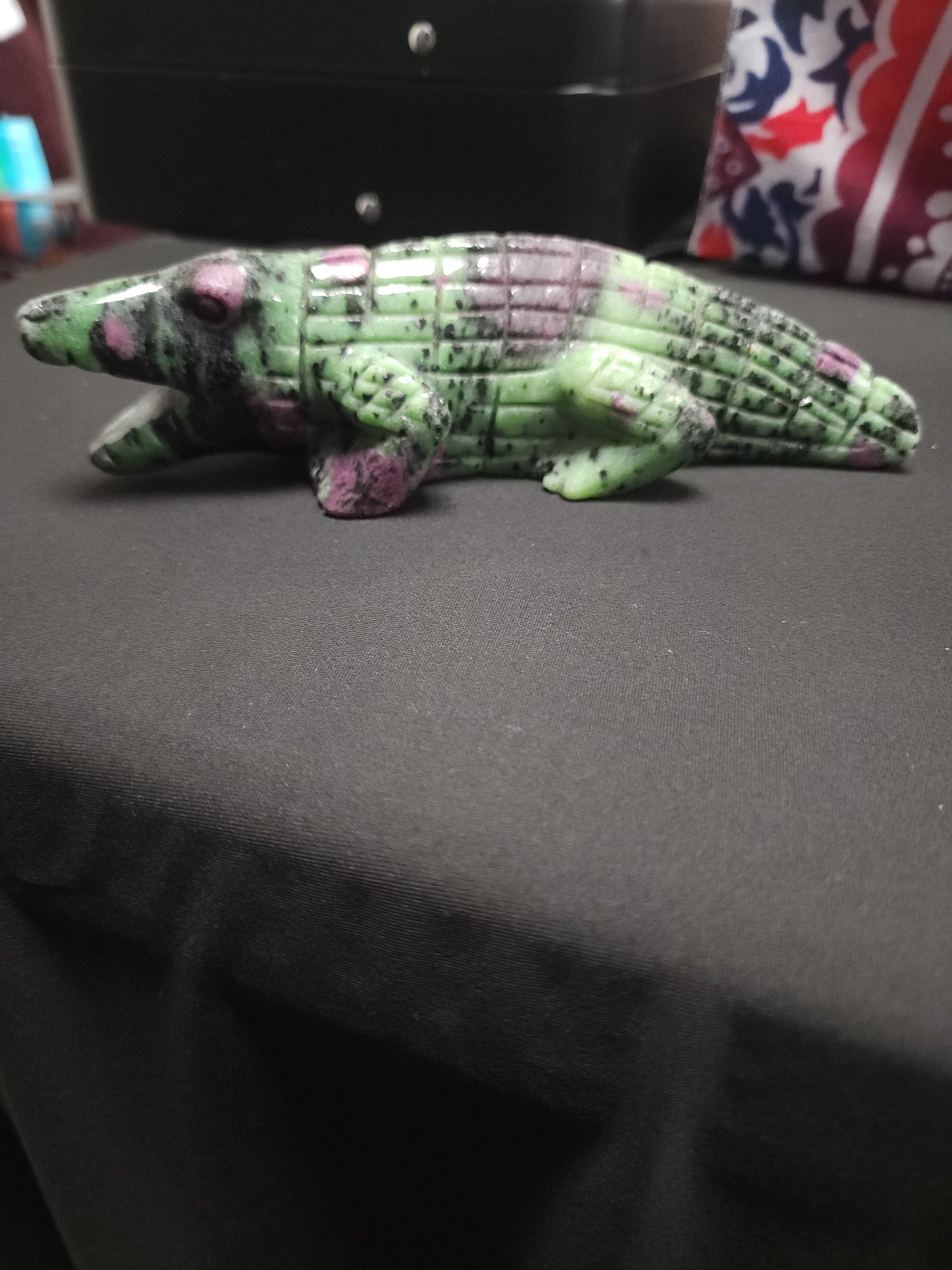 Ruby in Kyanite Crocodile
