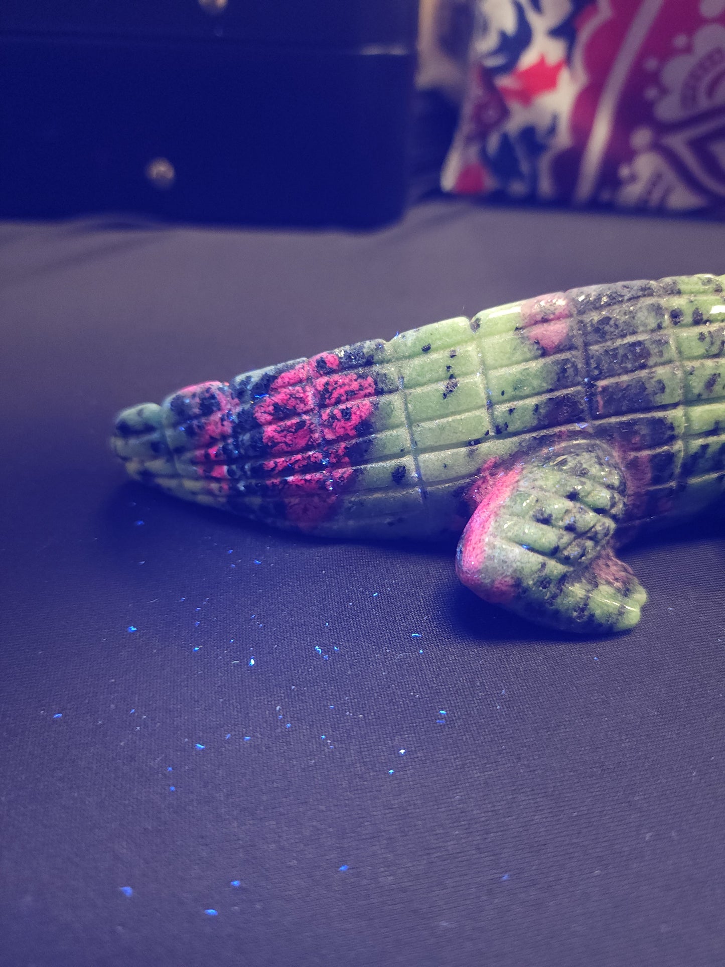 Ruby in Kyanite Crocodile