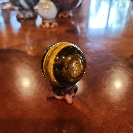 Tiger eye sphere