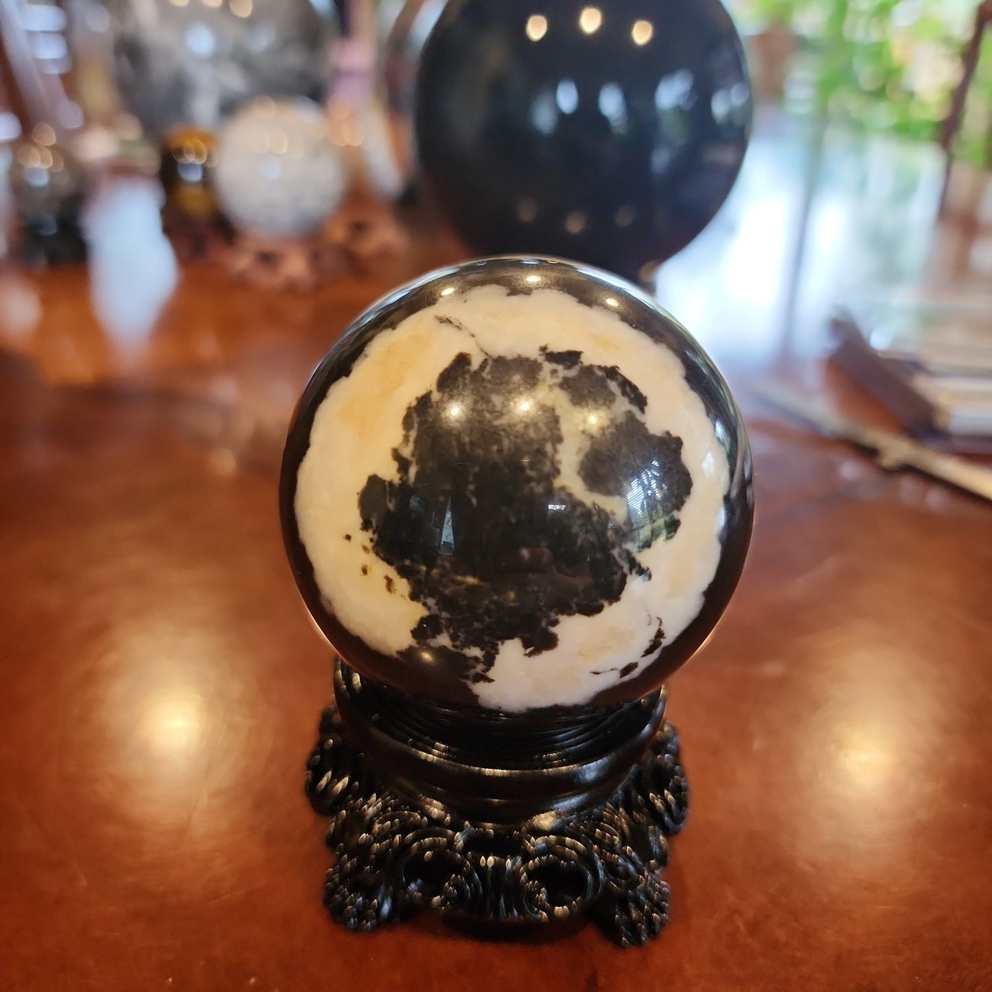 Zebra jasper sphere