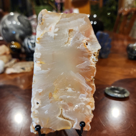 Flower agate slab