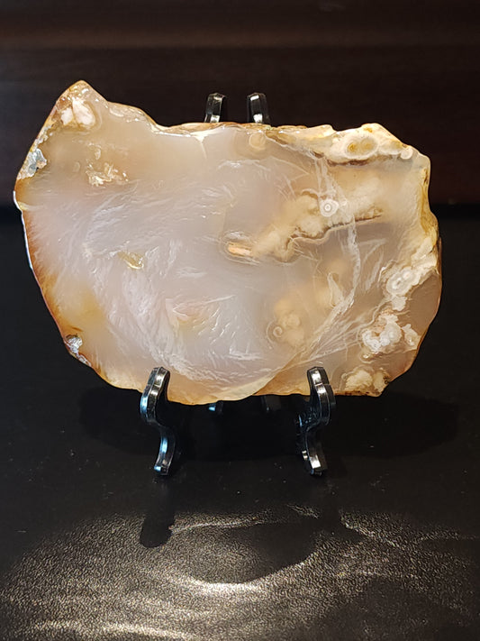 Flower agate slab