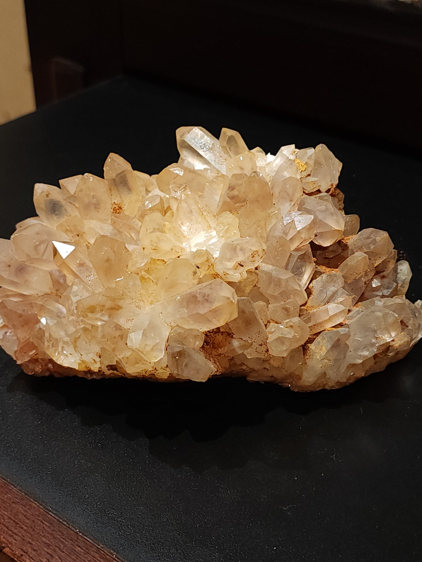 Clear quartz cluster