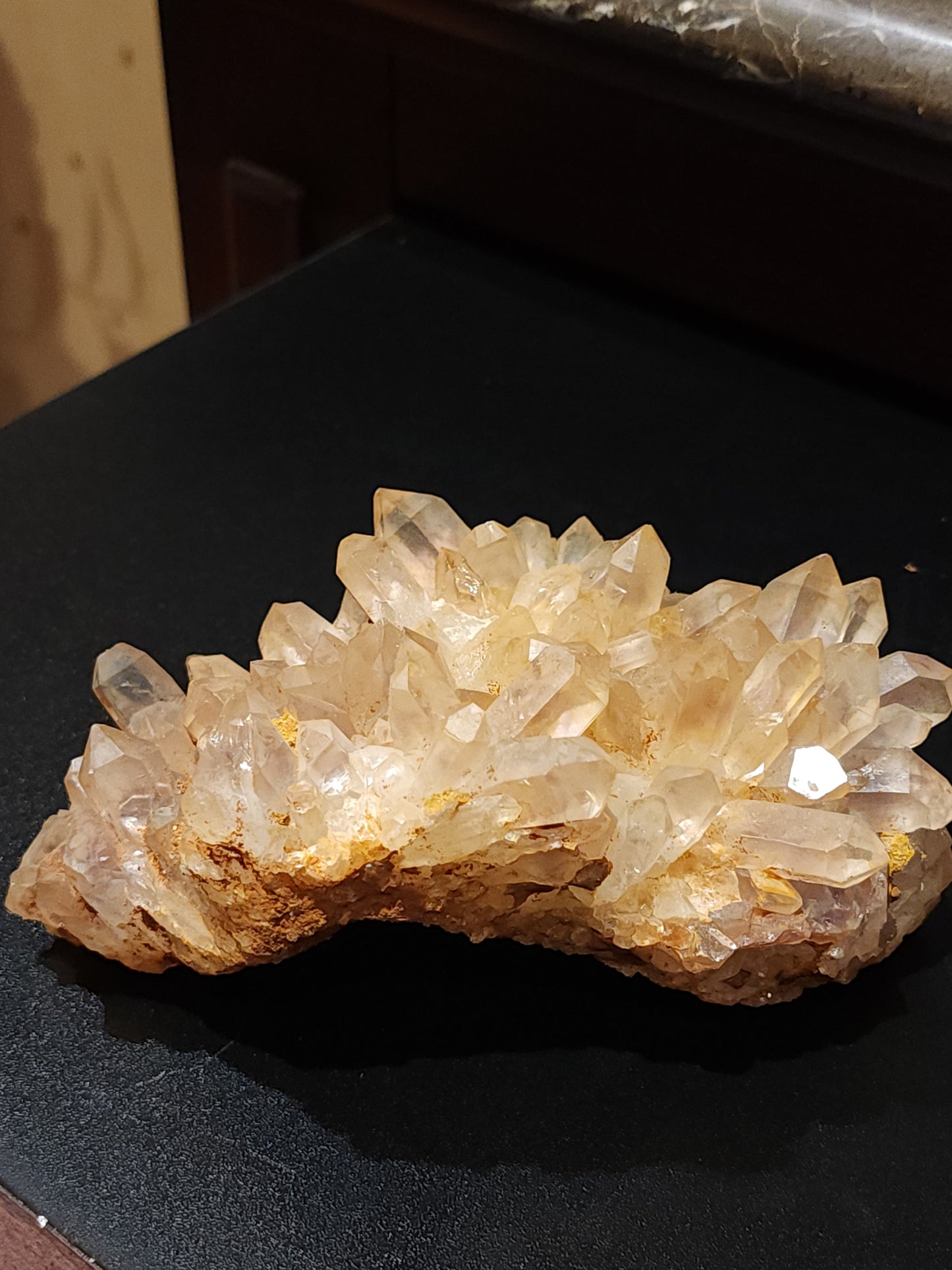 Clear quartz cluster