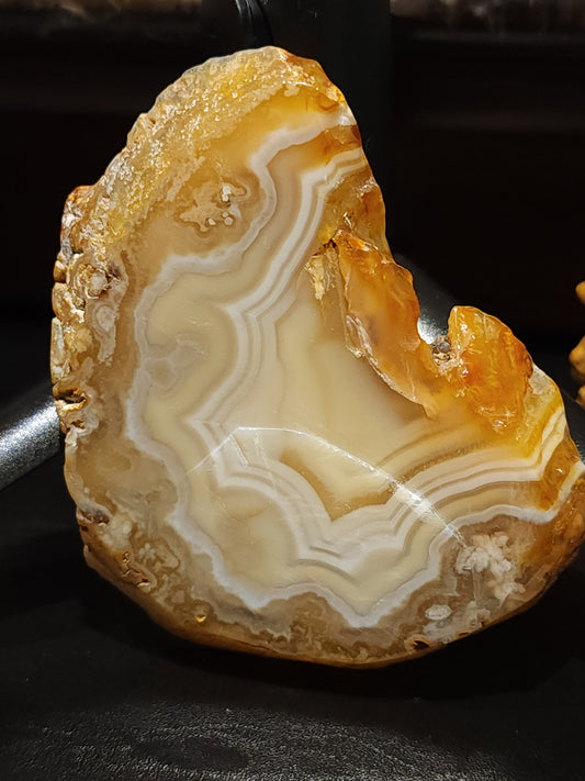 Flower agate slab