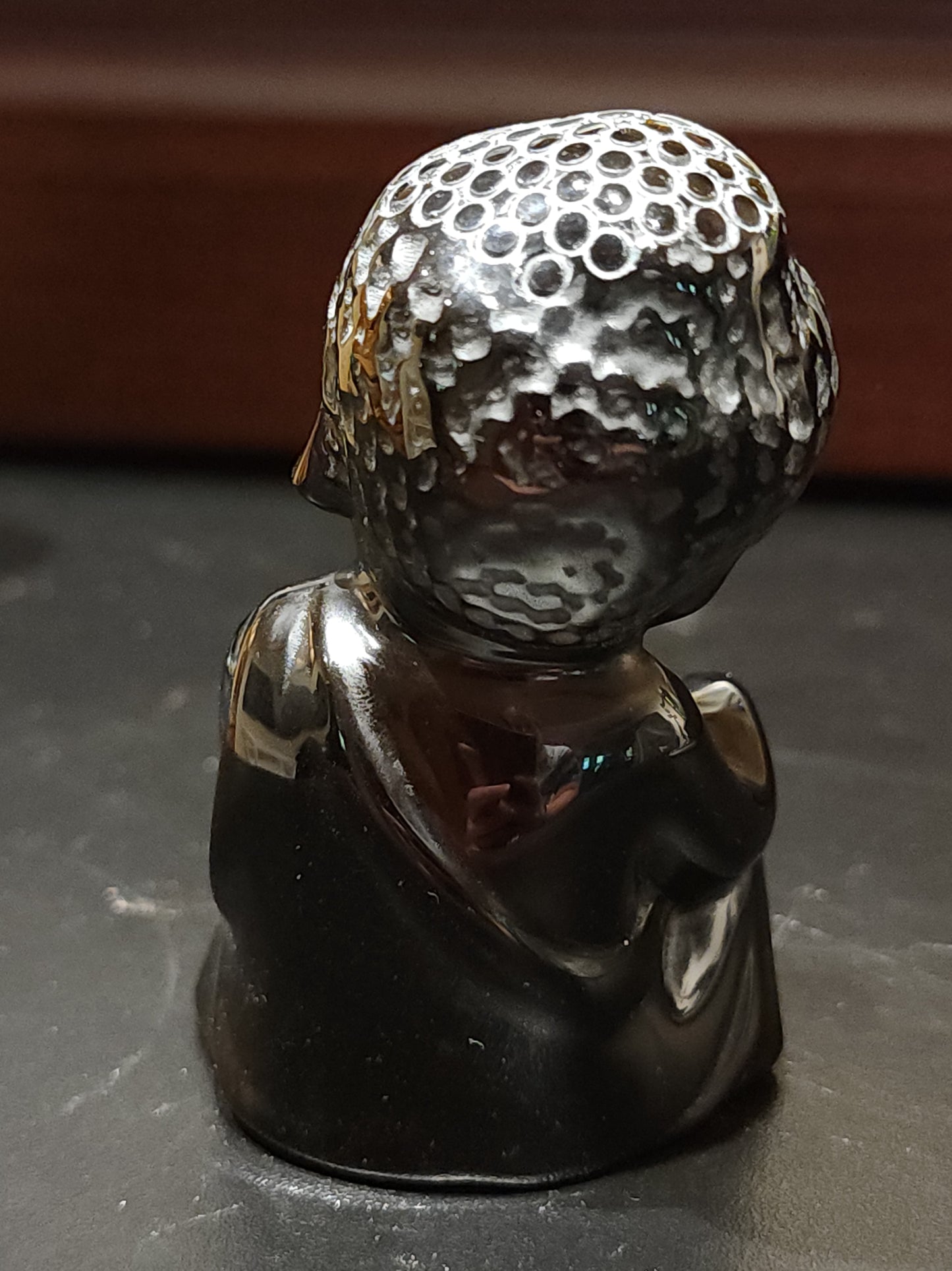 Black obsidian buddha