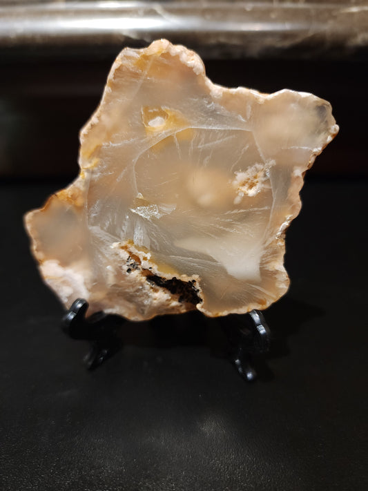 Flower agate slab