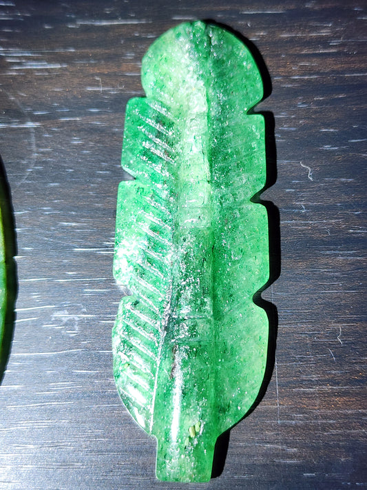 Rainbow 🌈 Fluorite Feather carving