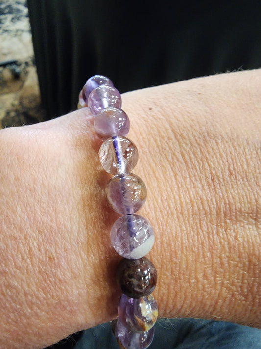 Amethyst with Garden Quartz Bracelet