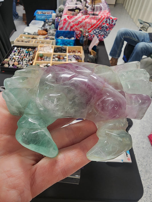 Fluorite Crab carving